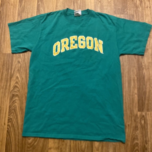 Champion Other - Oregon Ducks Shirt Men Large Green Champion Athletic Short Sleeve Spell Out‎